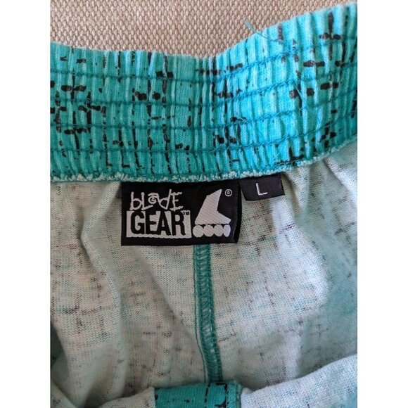 Blade Gear Deadstock 1990's Vintage Rollerblade Turquoise Athletic Shorts Large - Picture 5 of 6